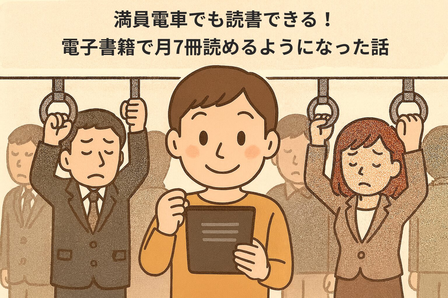 満員電車でも読書できる！ 電子書籍で月7冊読めるようになった話